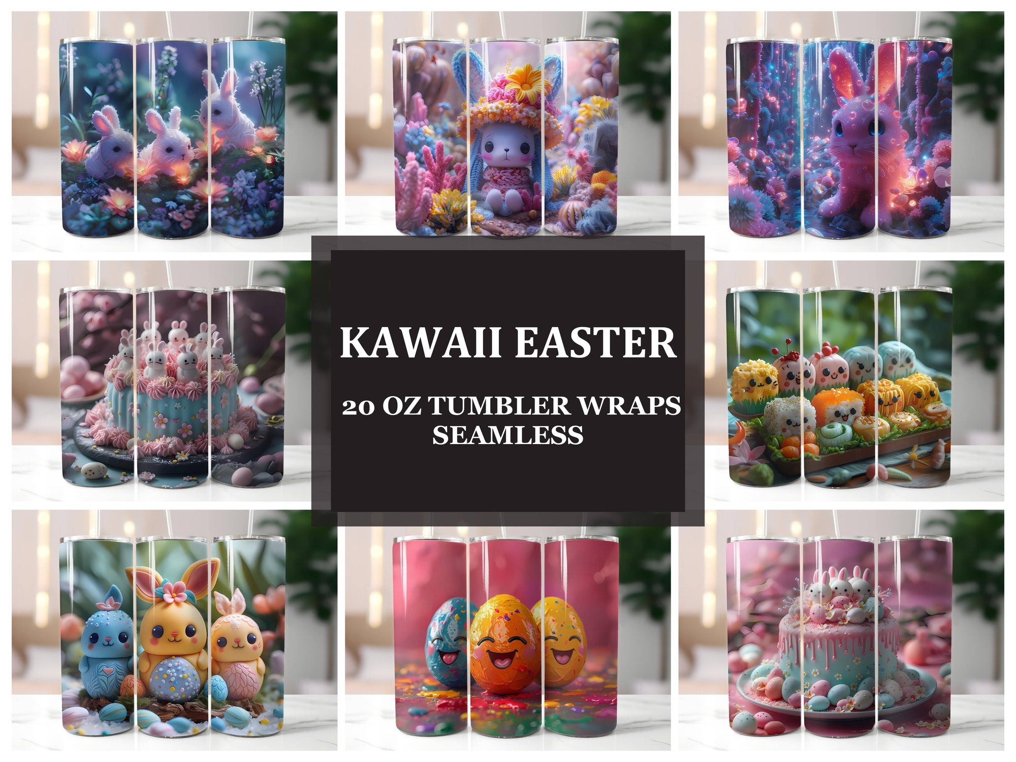 Kawaii Easter 5 Tumbler Wrap - CraftNest