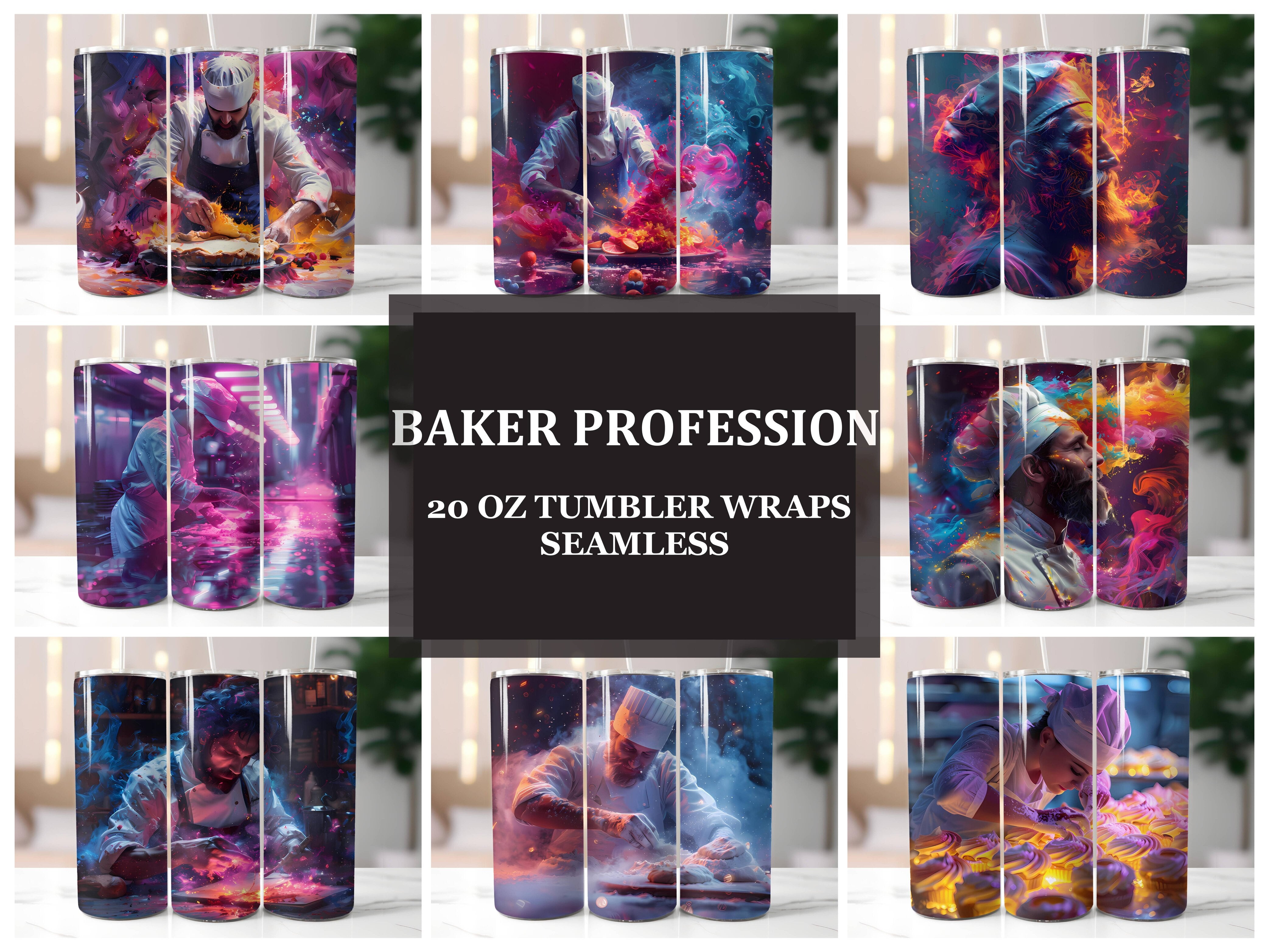 Baker Profession 3 Tumbler Wrap - CraftNest - Digital Crafting and Art