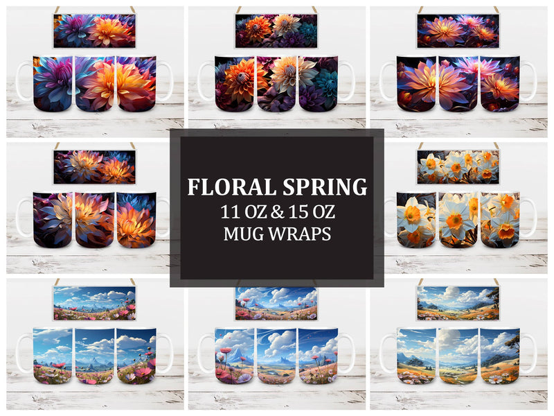 Floral Spring 2 Mug Wrap - CraftNest