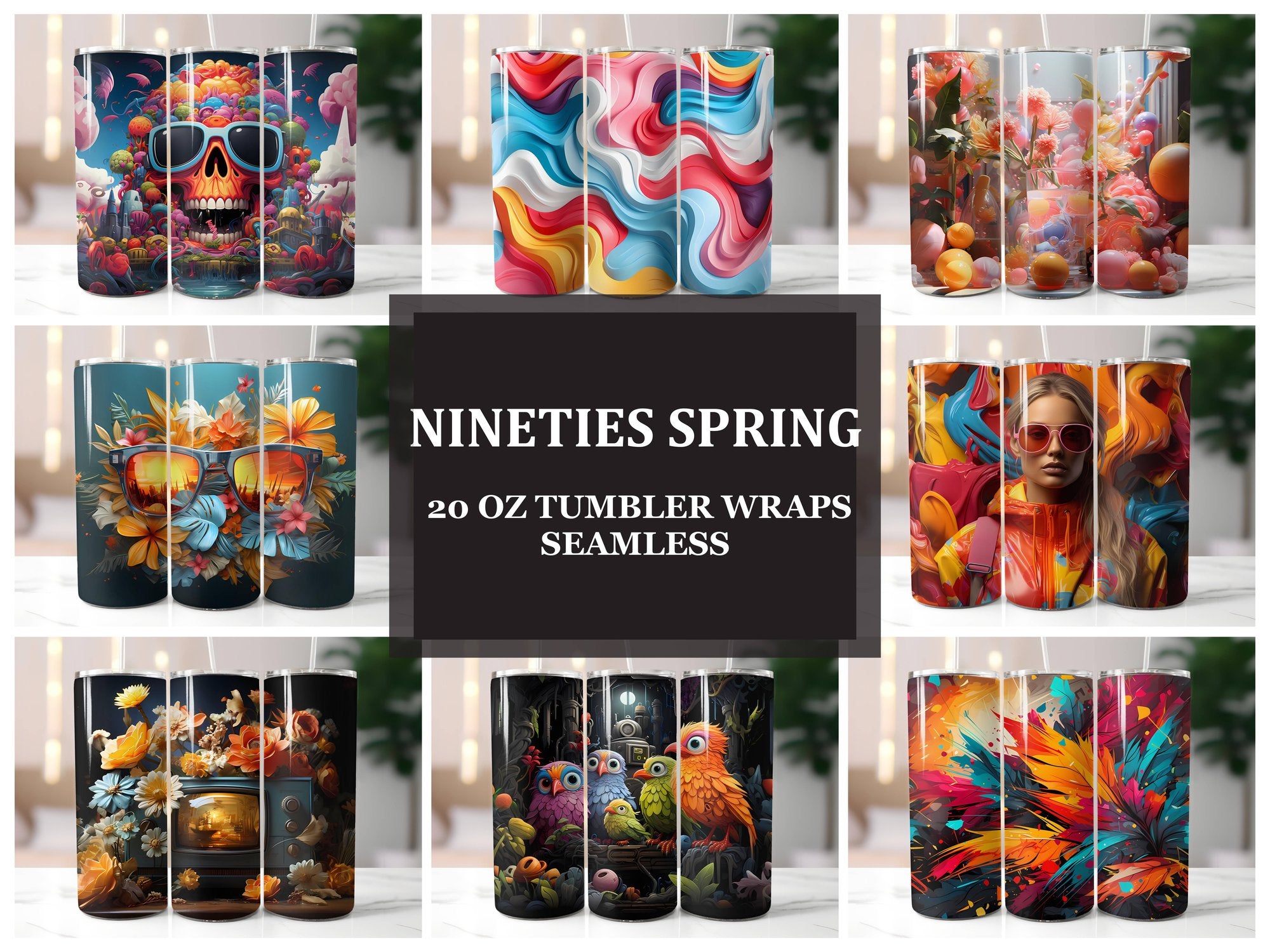 Nineties Spring 1 Tumbler Wrap - CraftNest