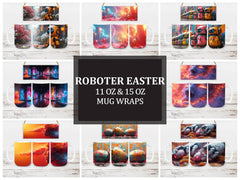 Roboter Easter 6 Mug Wrap - CraftNest