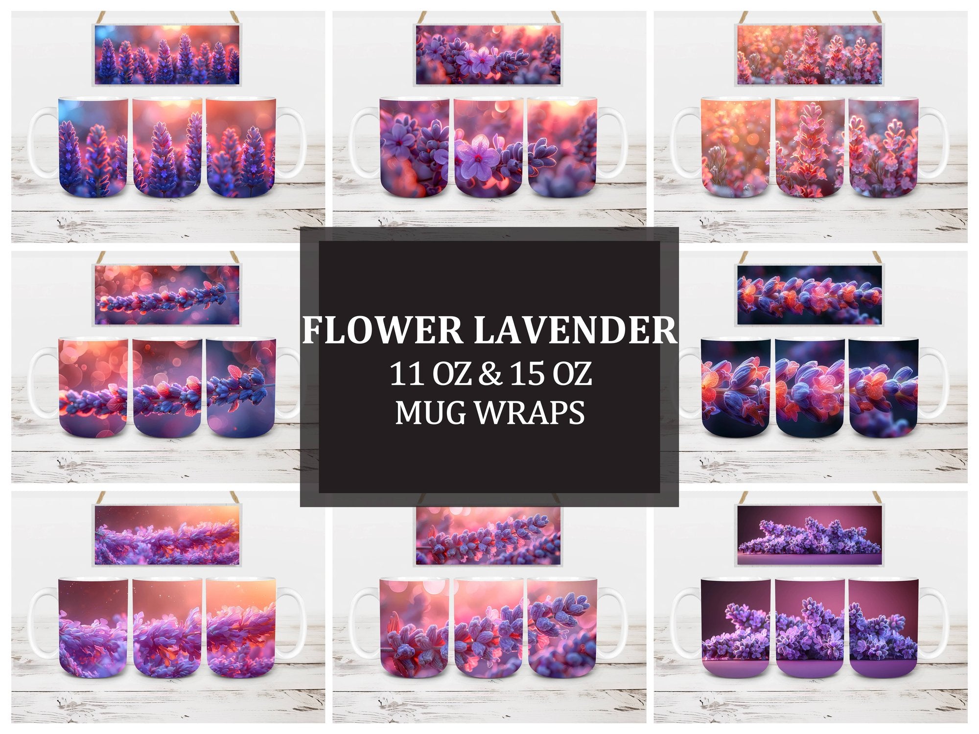 Flower Lavender 1 Mug Wrap - CraftNest