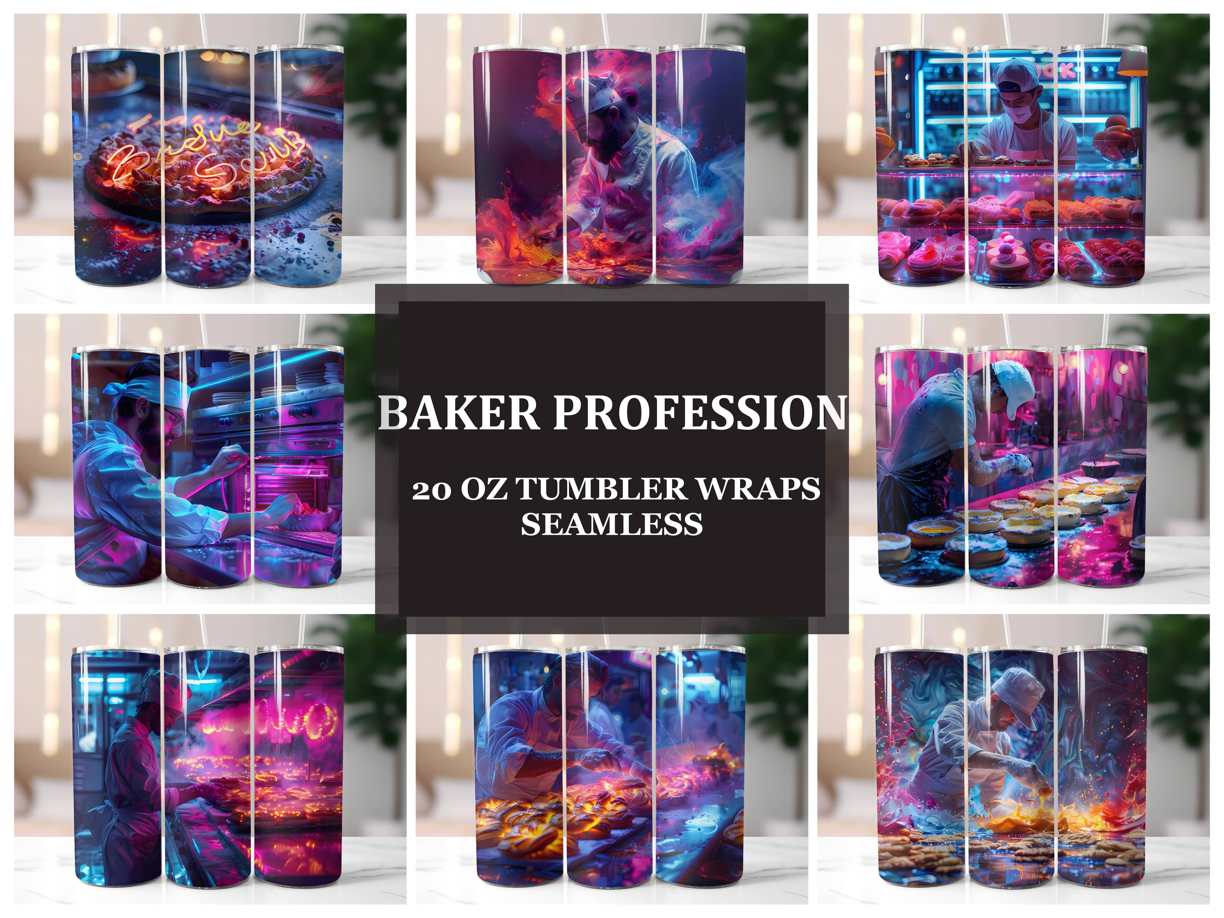 Baker Profession 4 Tumbler Wrap - CraftNest - Digital Crafting and Art