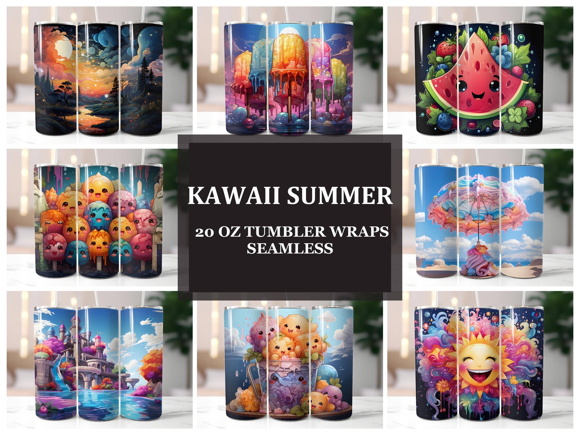 Kawaii Summer 1 Tumbler Wrap - CraftNest