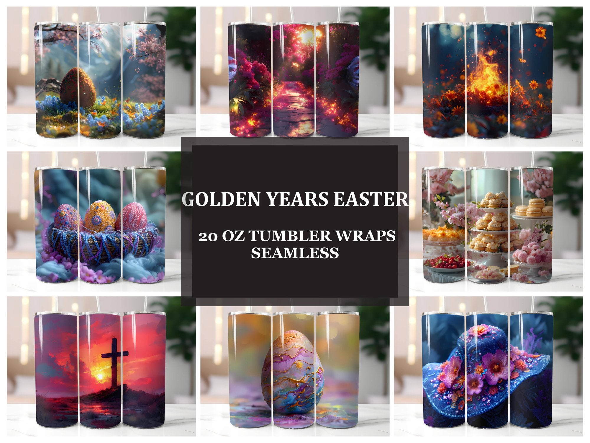 Golden Years Easter 4 Tumbler Wrap - CraftNest