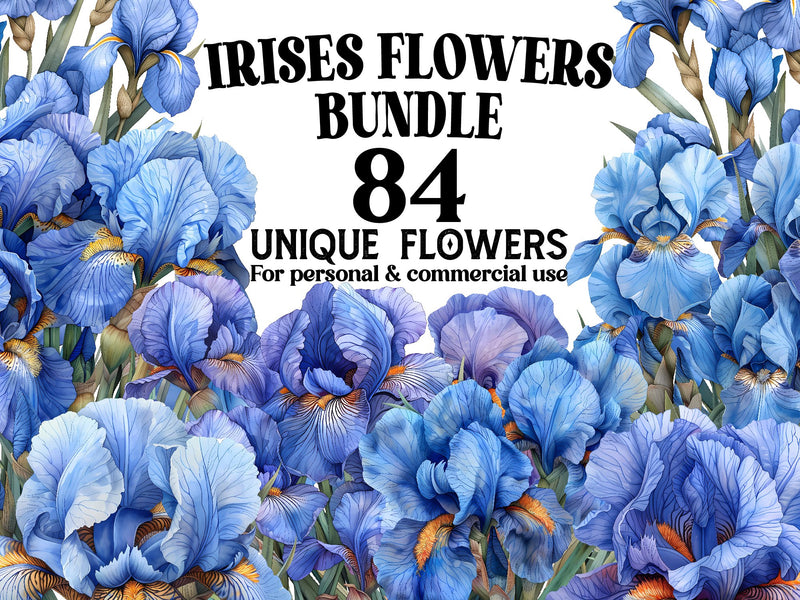 Irises Flowers Clipart - CraftNest - Digital Crafting and Art