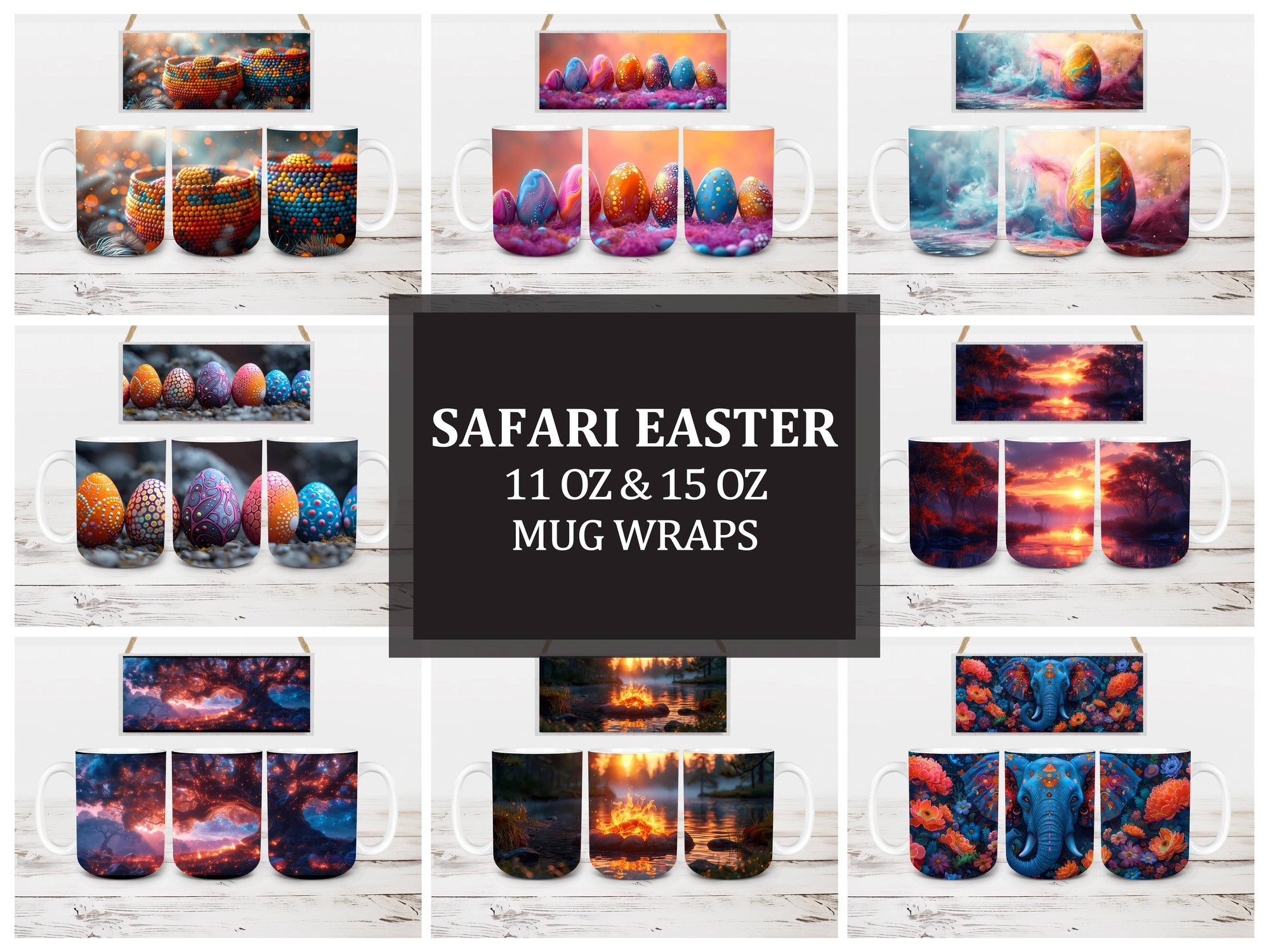 Safari Easter 5 Mug Wrap - CraftNest