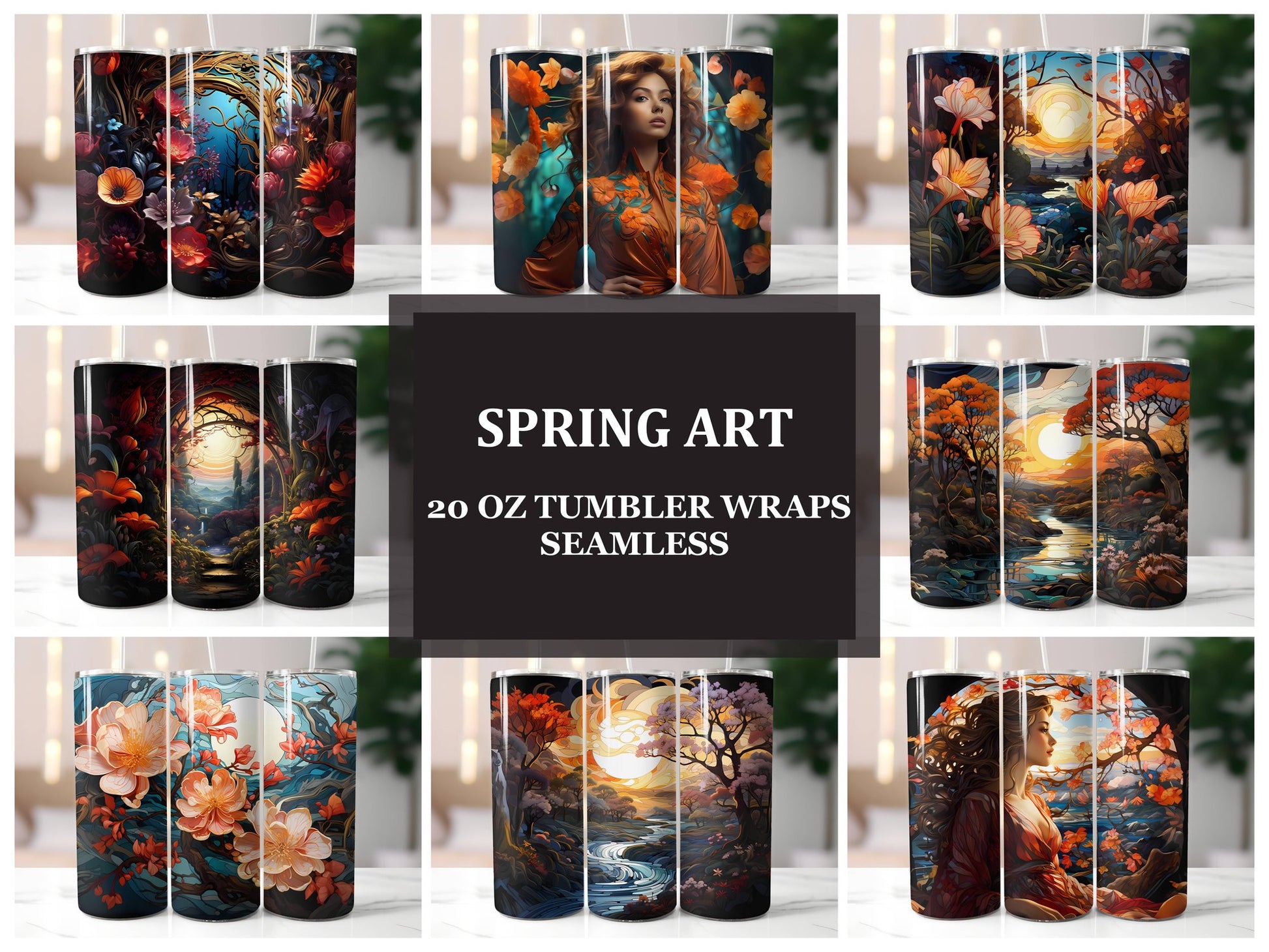 Spring Art 1 Tumbler Wrap - CraftNest