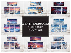 Winter Landscapes Mug Wrap - CraftNest