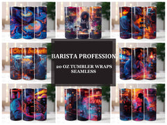 Barista Profession 2 Tumbler Wrap - CraftNest - Digital Crafting and Art