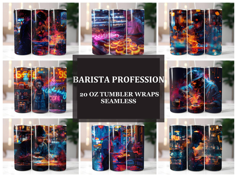 Barista Profession 3 Tumbler Wrap - CraftNest - Digital Crafting and Art