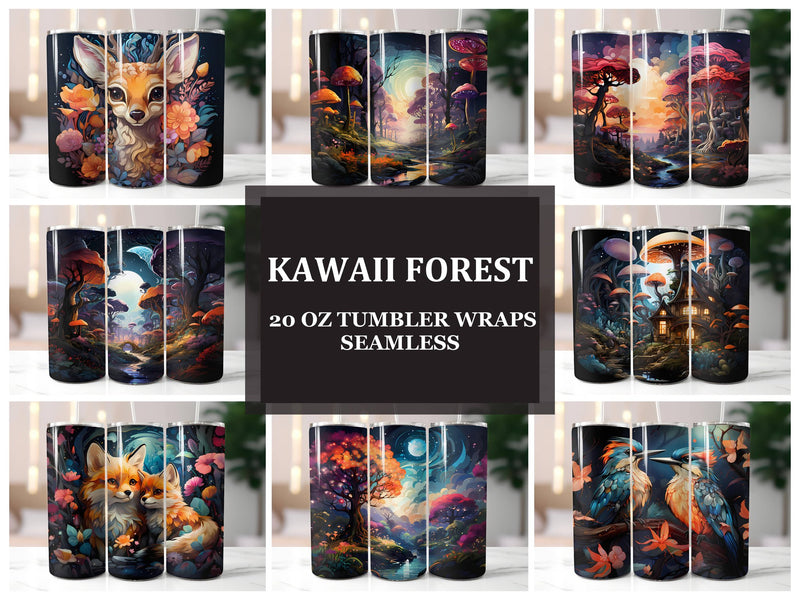 Kawaii Forest 3 Tumbler Wrap - CraftNest