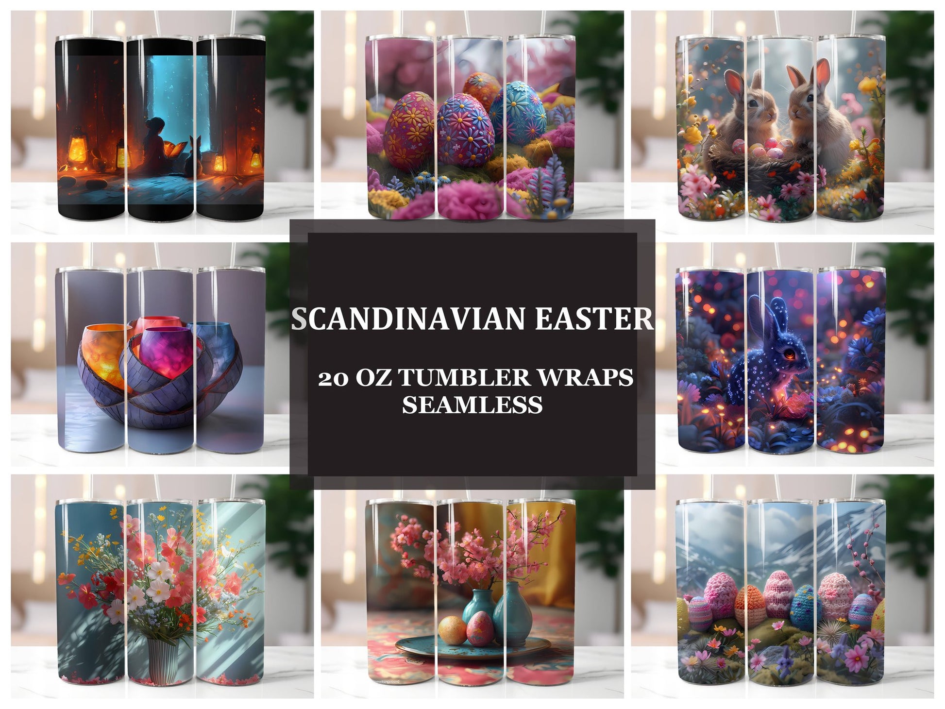 Scandinavian Easter 2 Tumbler Wrap - CraftNest