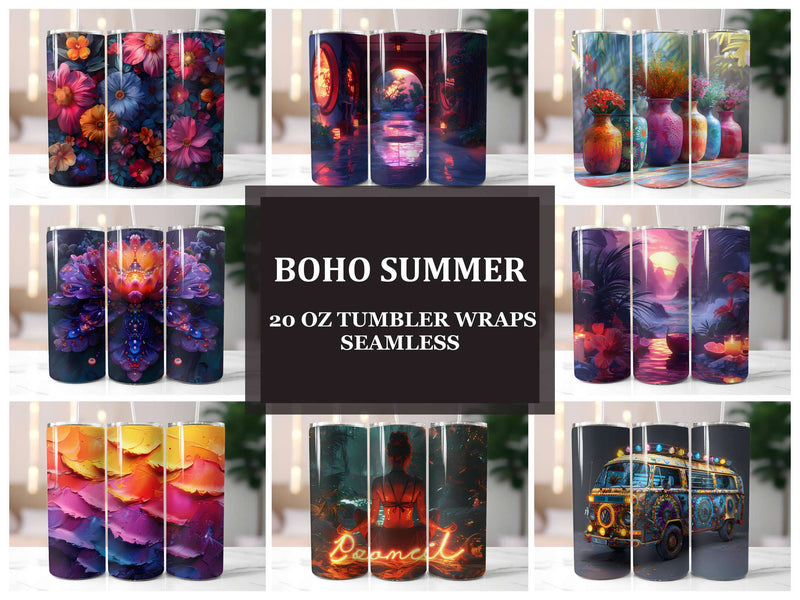 Boho Summer 1 Tumbler Wrap - CraftNest - Digital Crafting and Art