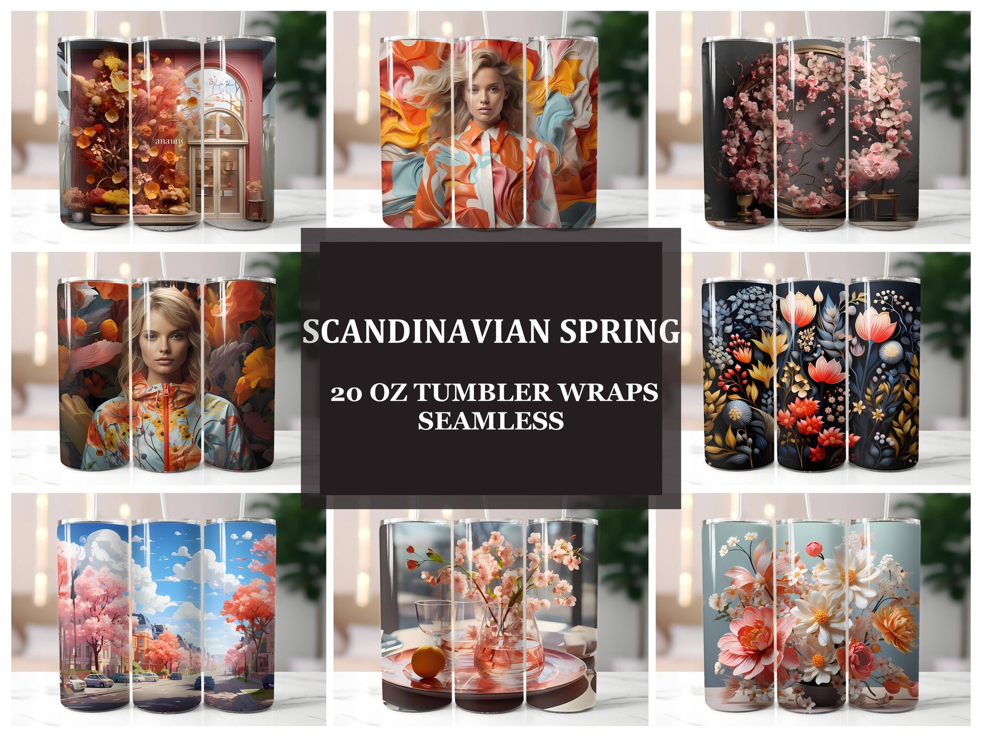 Scandinavian Spring 1 Tumbler Wrap - CraftNest