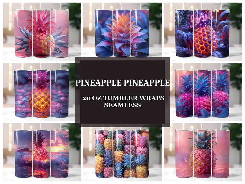 Pineapple 2 Tumbler Wrap - CraftNest - Digital Crafting and Art