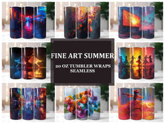 Fine Art Summer 5 Tumbler Wrap - CraftNest - Digital Crafting and Art