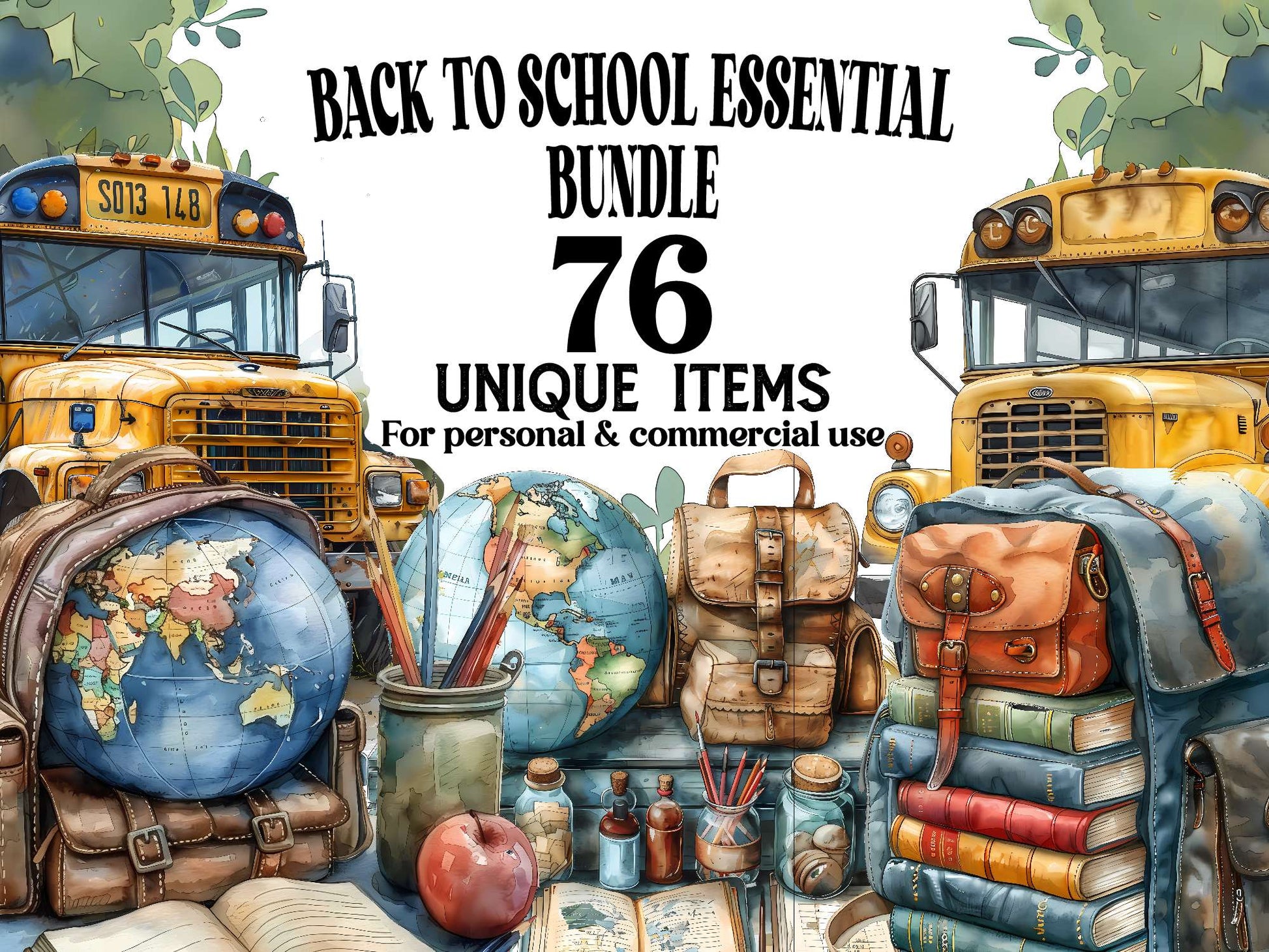 Back To School Essential Clipart - CraftNest - Digital Crafting and Art