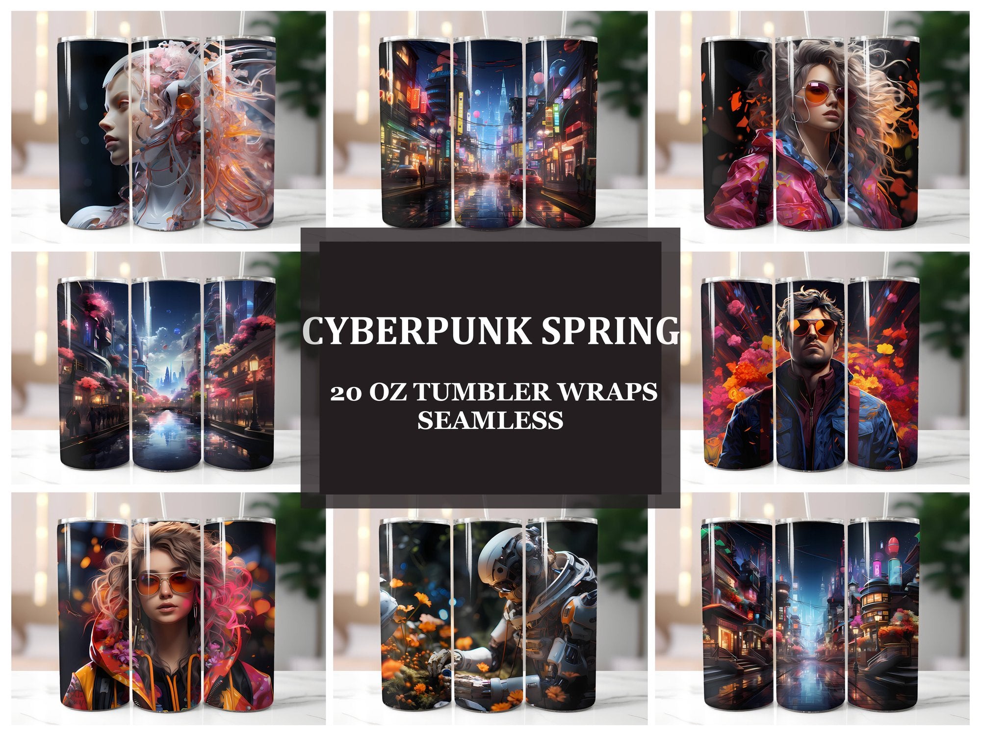 Cyberpunk Spring 4 Tumbler Wrap - CraftNest