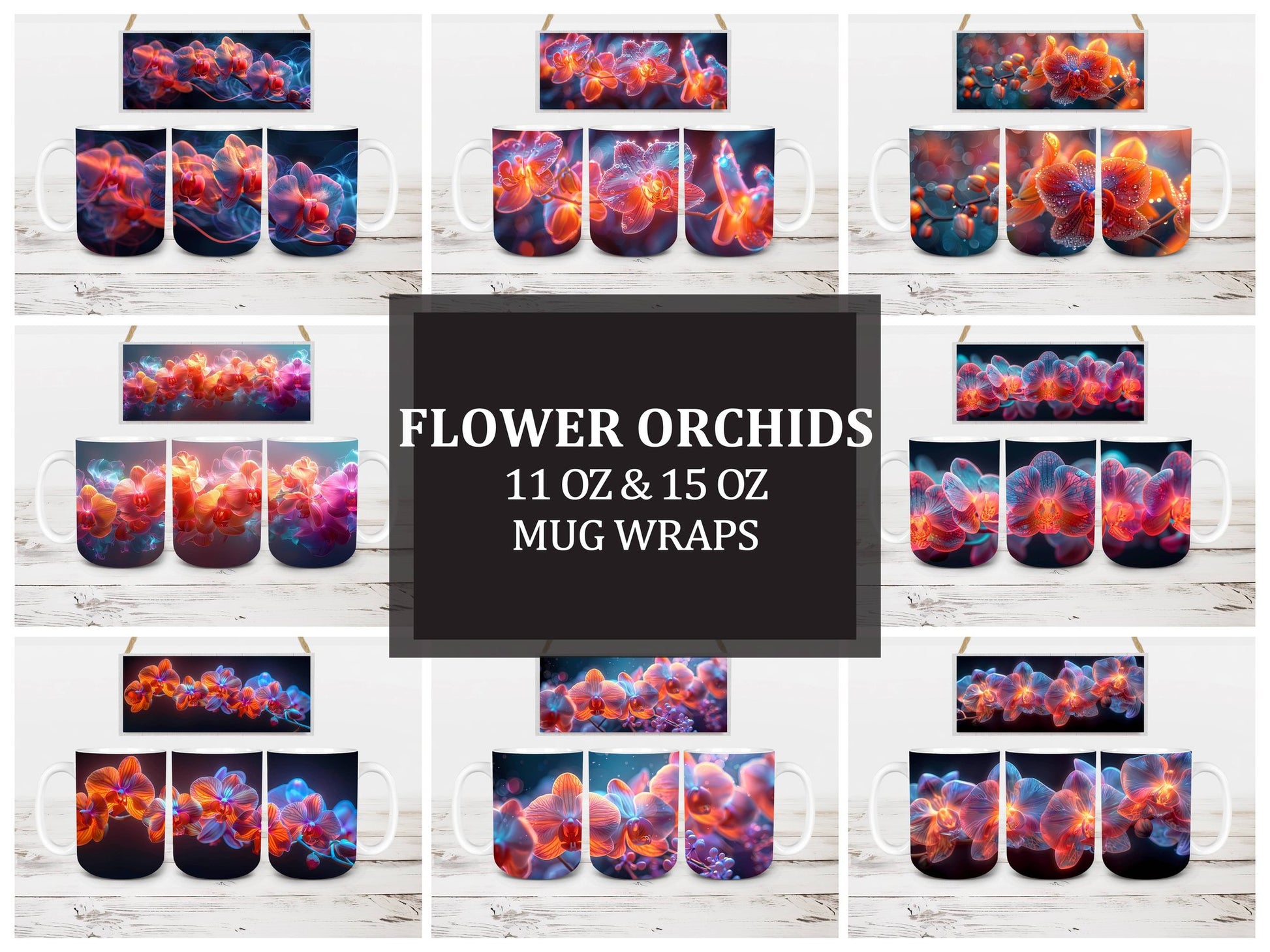 Flower Orchids 1 Mug Wrap - CraftNest