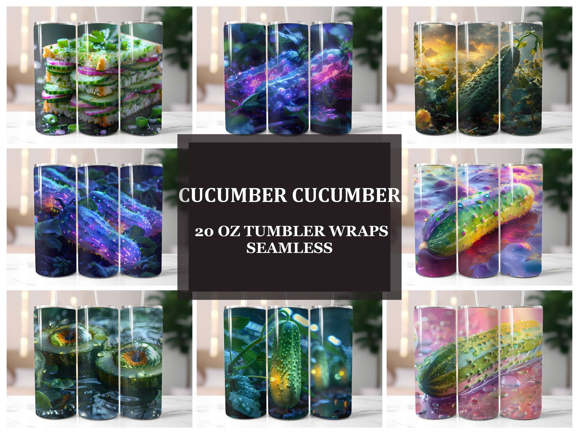 Cucumber 2 Tumbler Wrap - CraftNest - Digital Crafting and Art