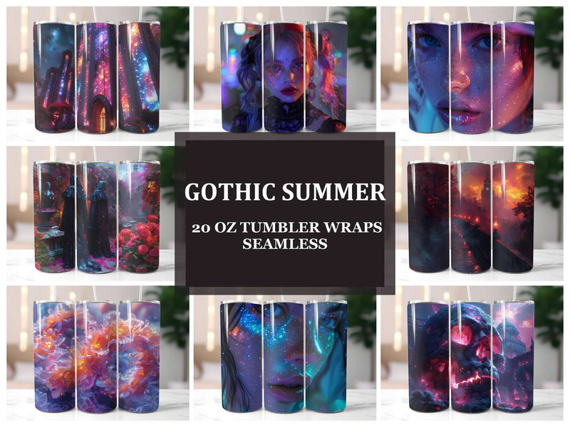 Gothic Summer 3 Tumbler Wrap - CraftNest - Digital Crafting and Art