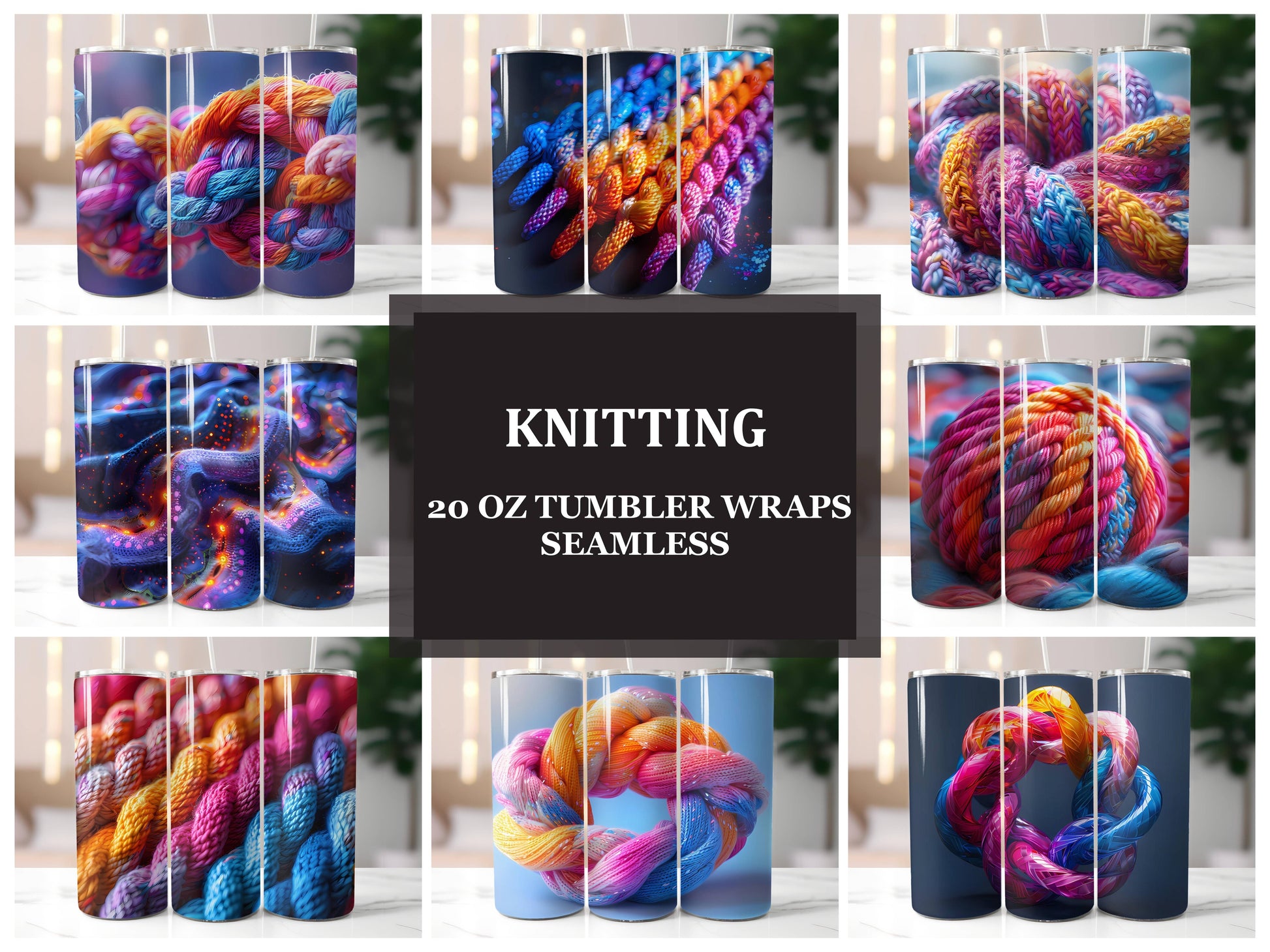 Knitting 2 Tumbler Wrap - CraftNest - Digital Crafting and Art