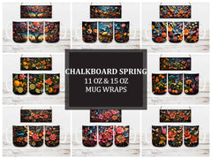 Chalkboard Spring 6 Mug Wrap - CraftNest