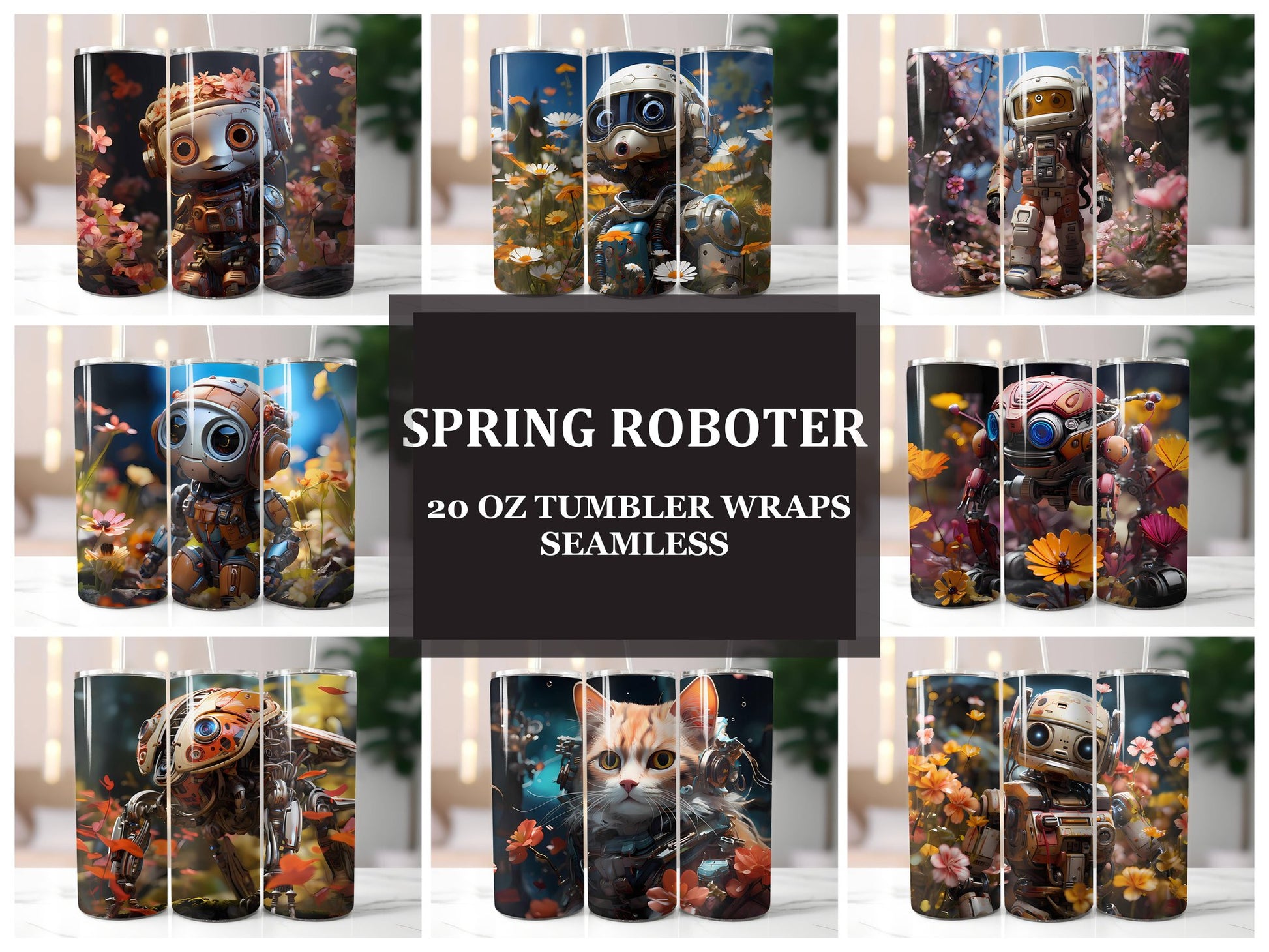 Spring Roboter 2 Tumbler Wrap - CraftNest