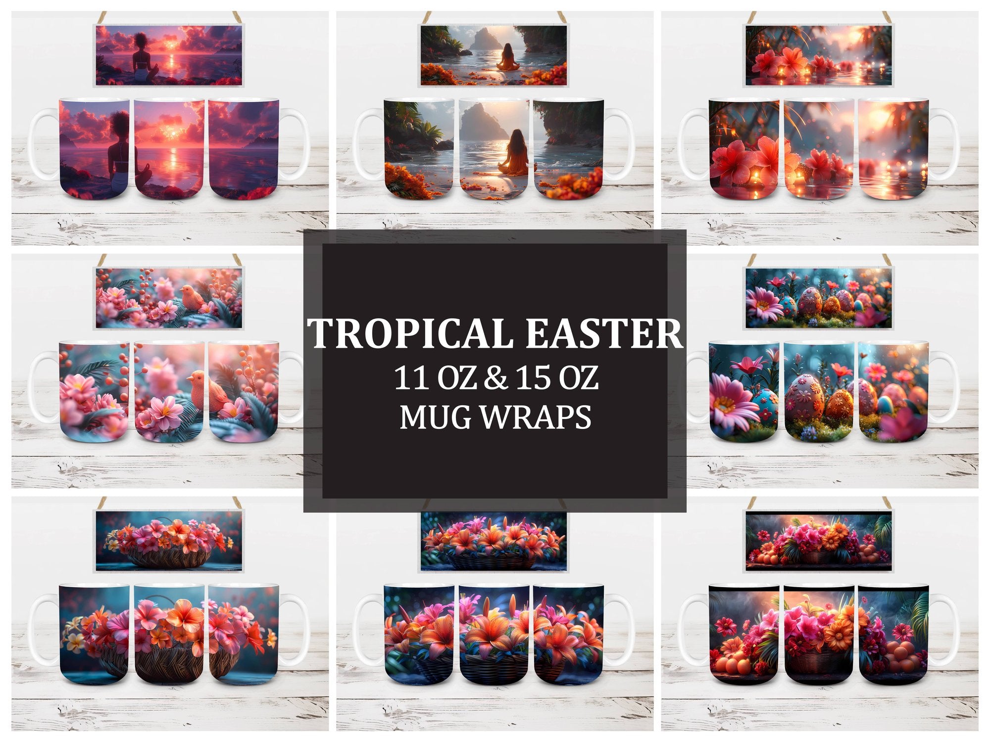 Tropical Easter 1 Mug Wrap - CraftNest