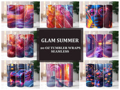 Glam Summer 1 Tumbler Wrap - CraftNest - Digital Crafting and Art