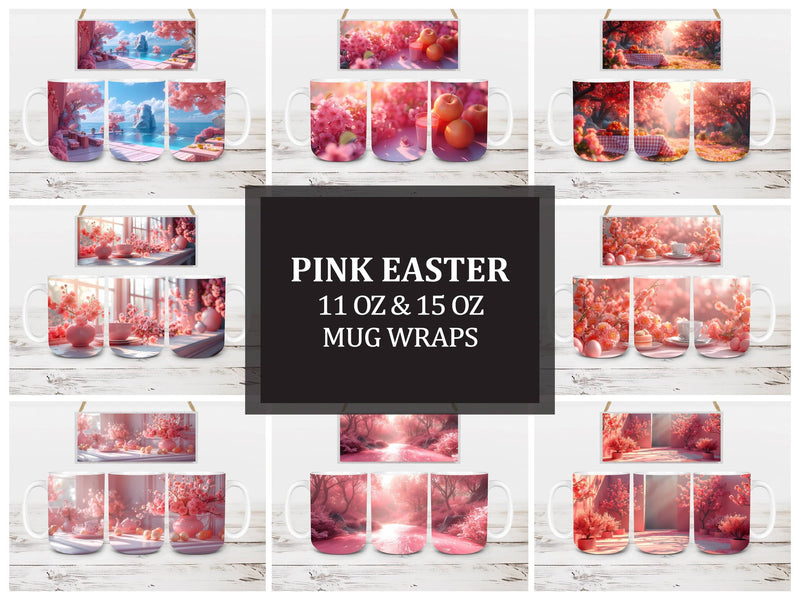 Pink Easter 6 Mug Wrap - CraftNest