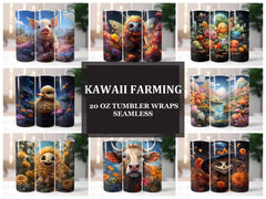 Kawaii Farming 3 Tumbler Wrap - CraftNest