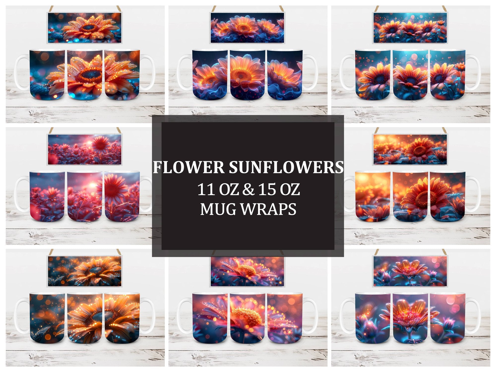 Flower Sunflowers 7 Mug Wrap - CraftNest