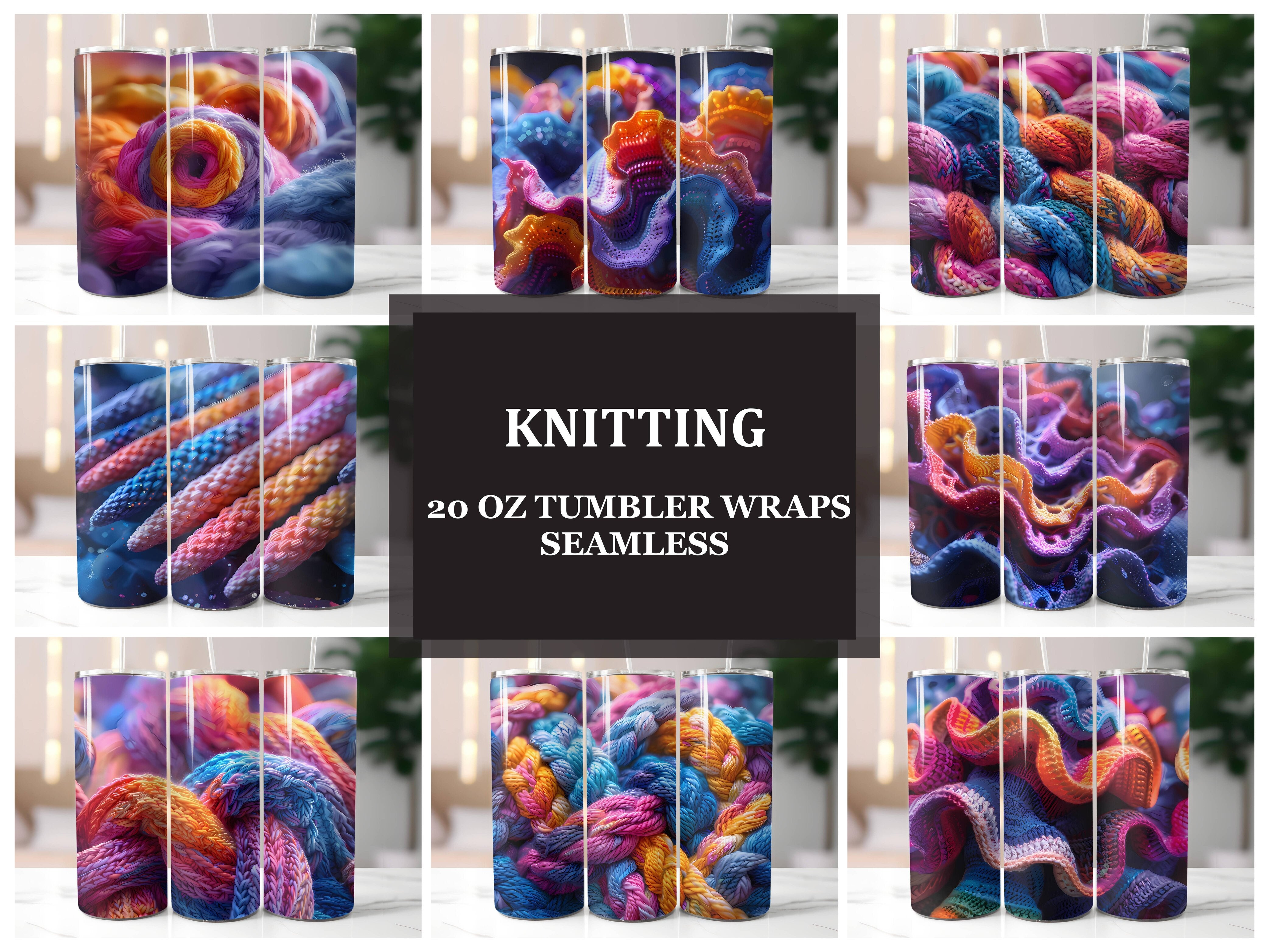 Knitting 7 Tumbler Wrap - CraftNest - Digital Crafting and Art