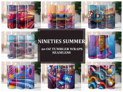 Nineties Summer 5 Tumbler Wrap - CraftNest - Digital Crafting and Art