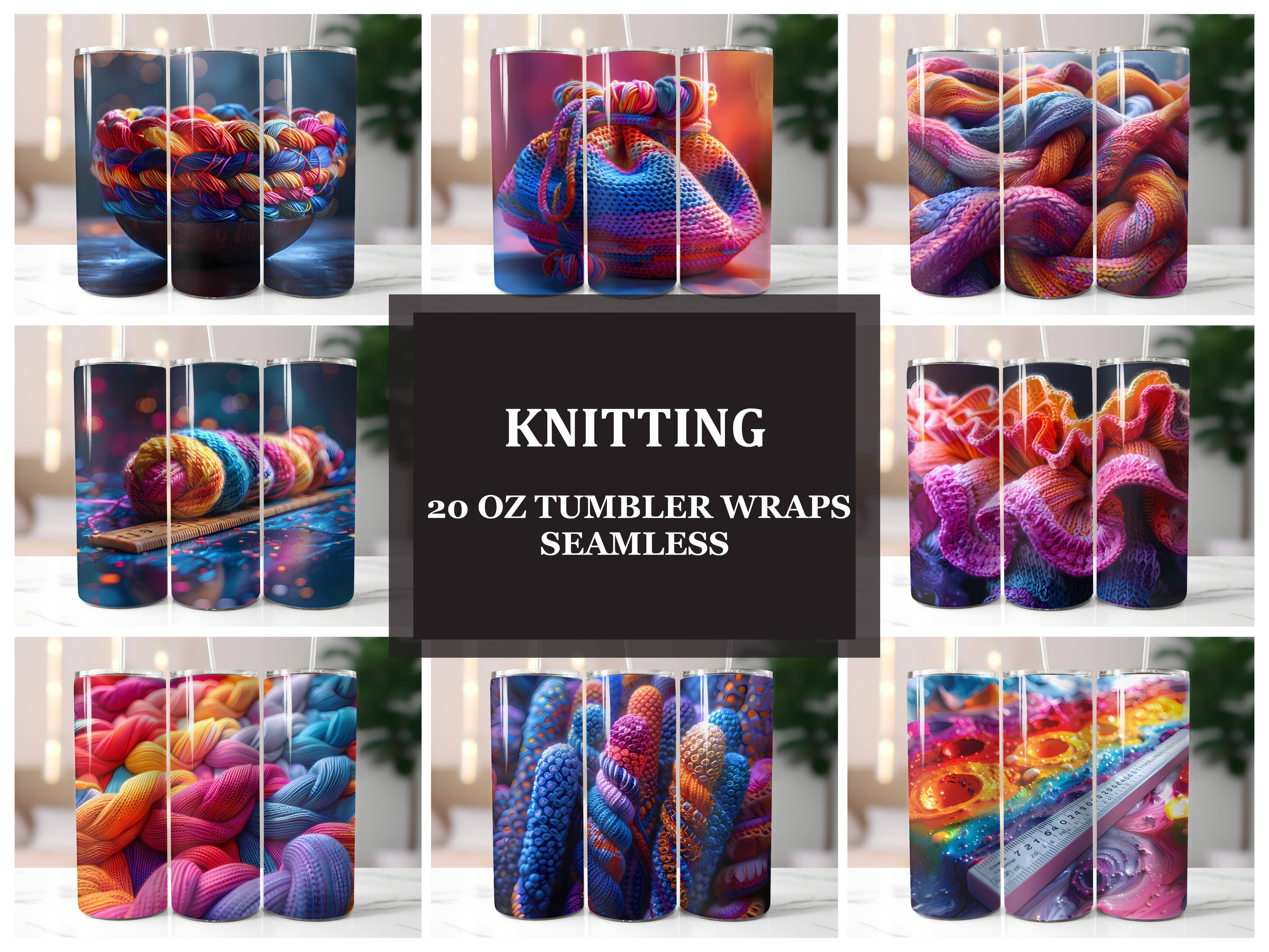 Knitting 6 Tumbler Wrap - CraftNest - Digital Crafting and Art