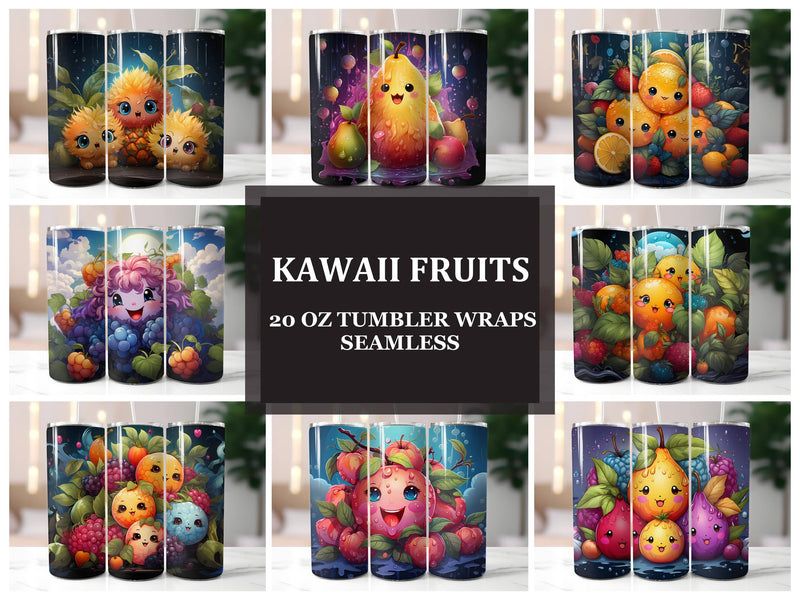 Kawaii Fruits 4 Tumbler Wrap - CraftNest