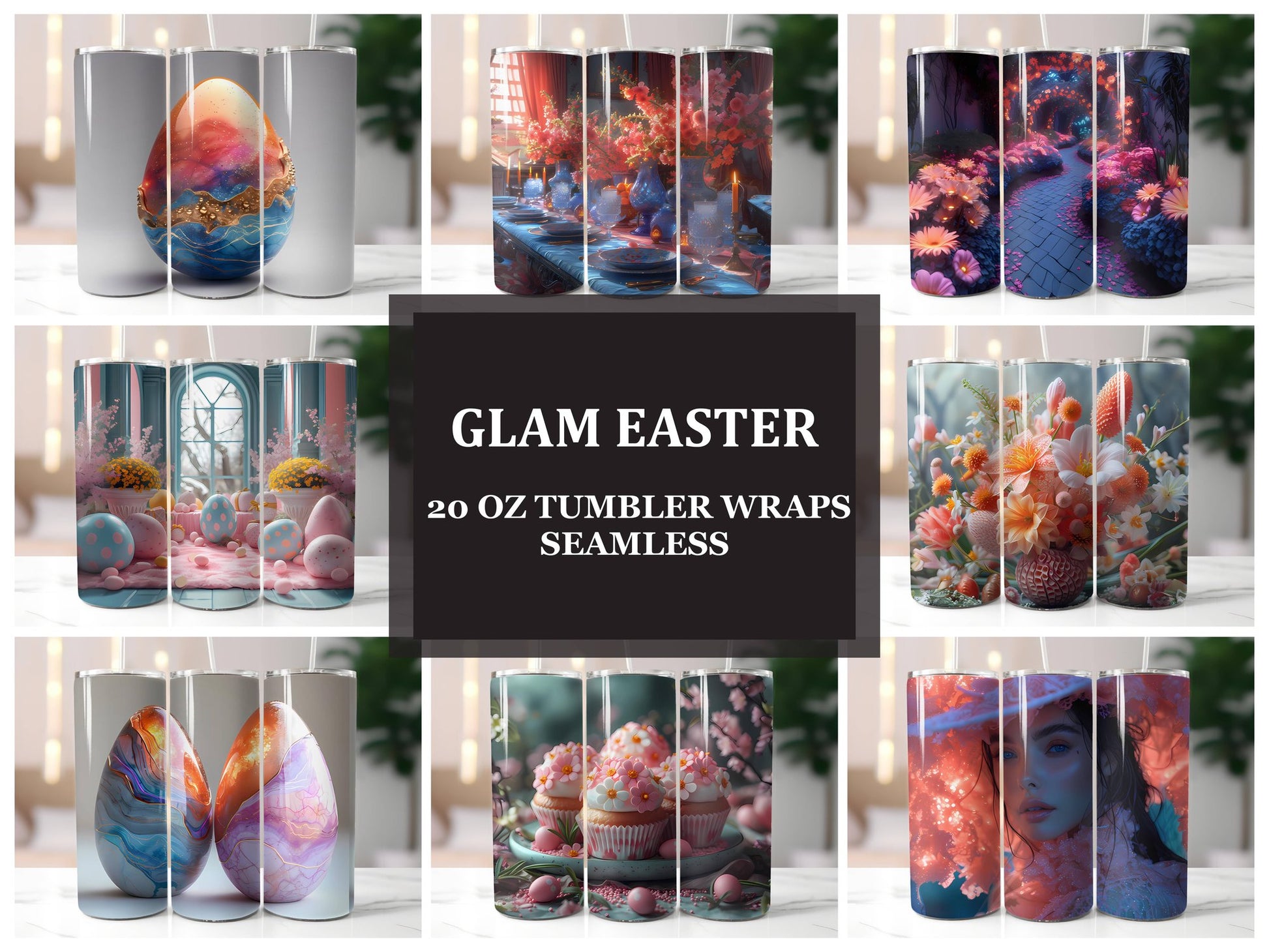 Glam Easter 6 Tumbler Wrap - CraftNest