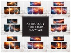 Astrology 3 Mug Wrap - CraftNest - Digital Crafting and Art