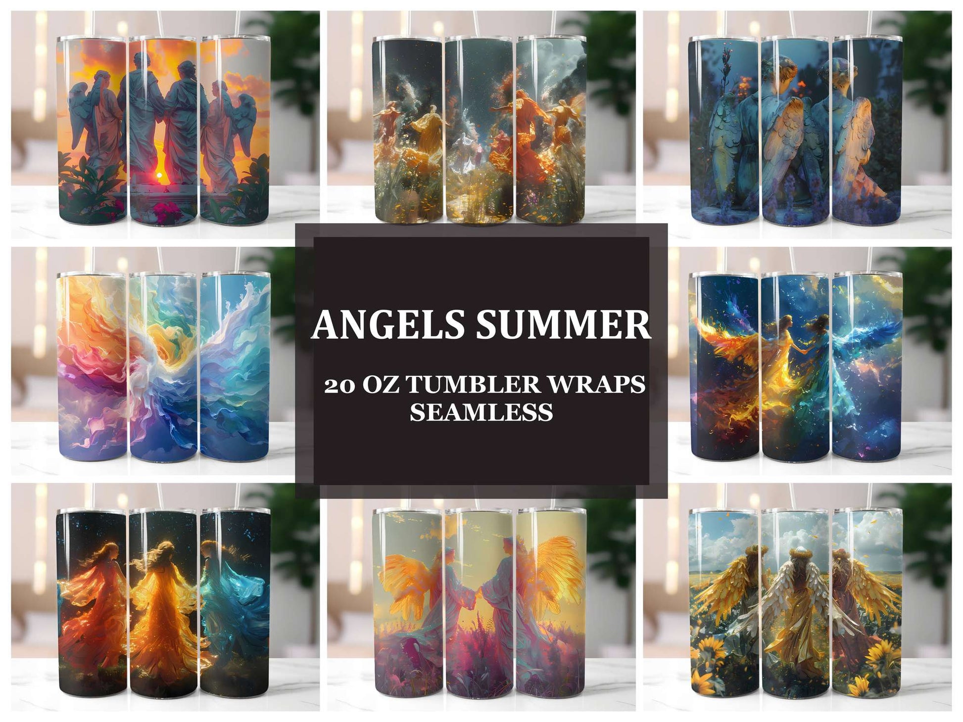 Angels Summer 4 Tumbler Wrap - CraftNest - Digital Crafting and Art