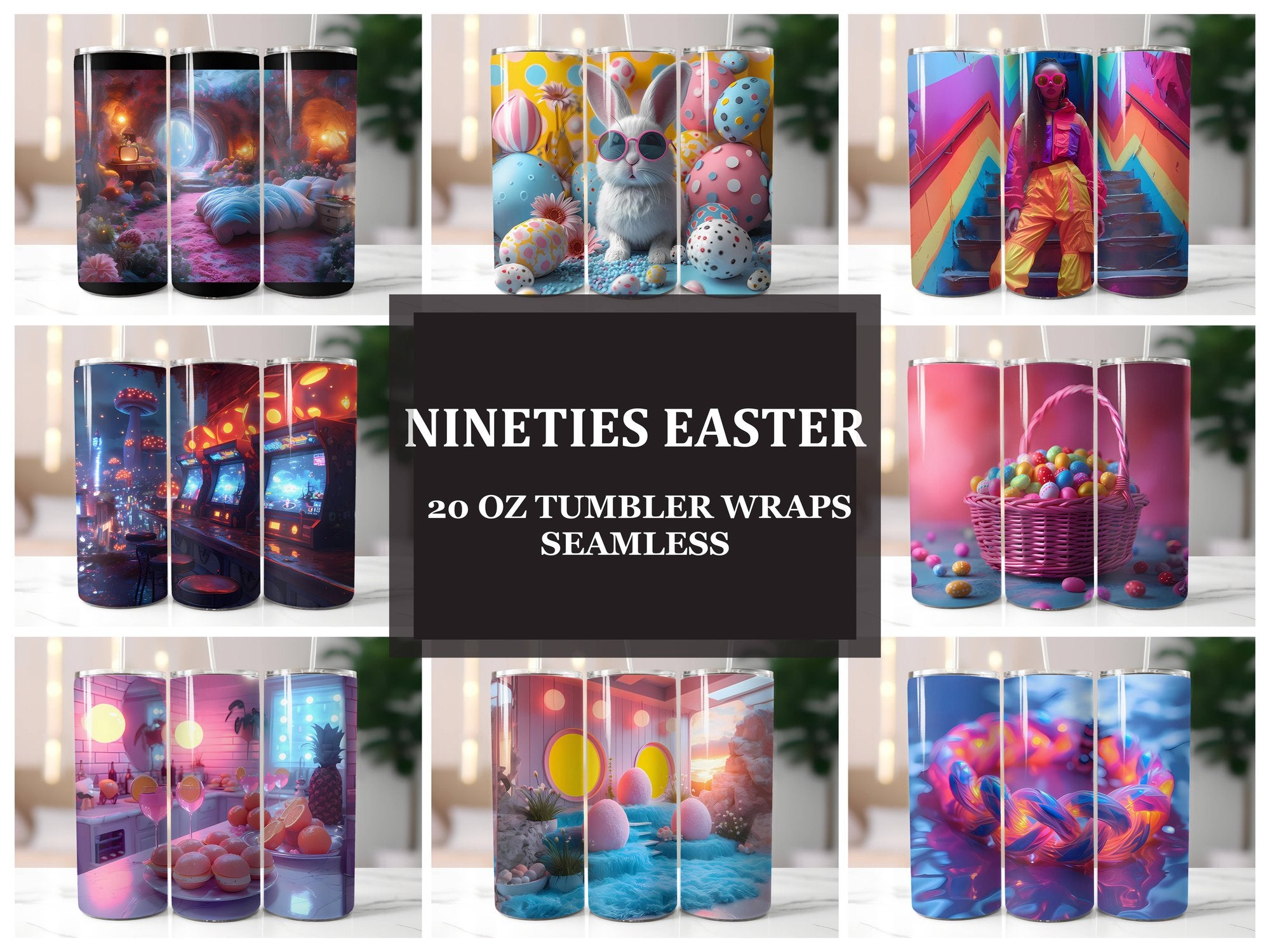 Nineties Easter 5 Tumbler Wrap - CraftNest