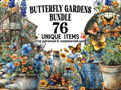 Butterfly Gardens Clipart - CraftNest - Digital Crafting and Art