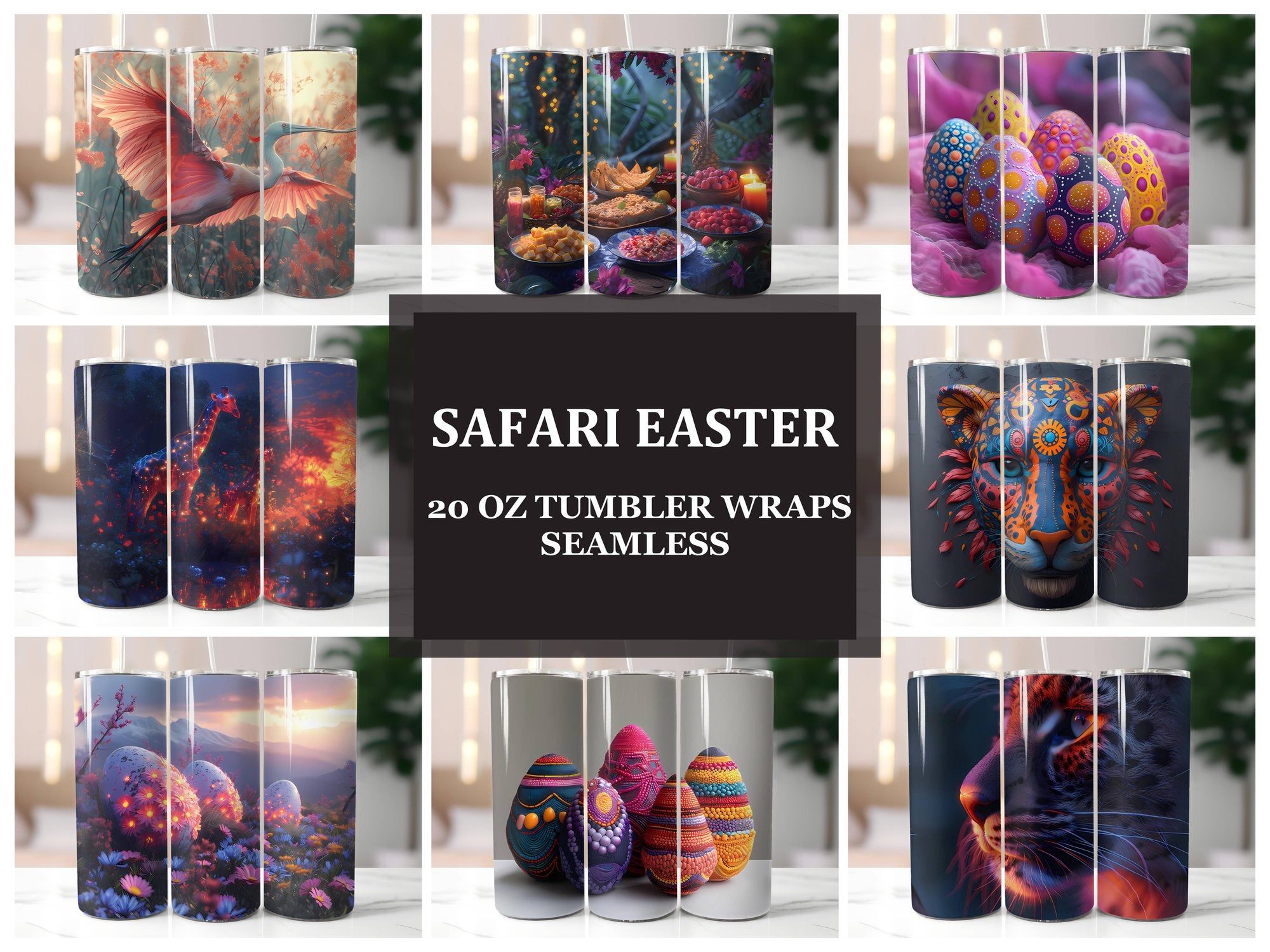 Safari Easter 4 Tumbler Wrap - CraftNest