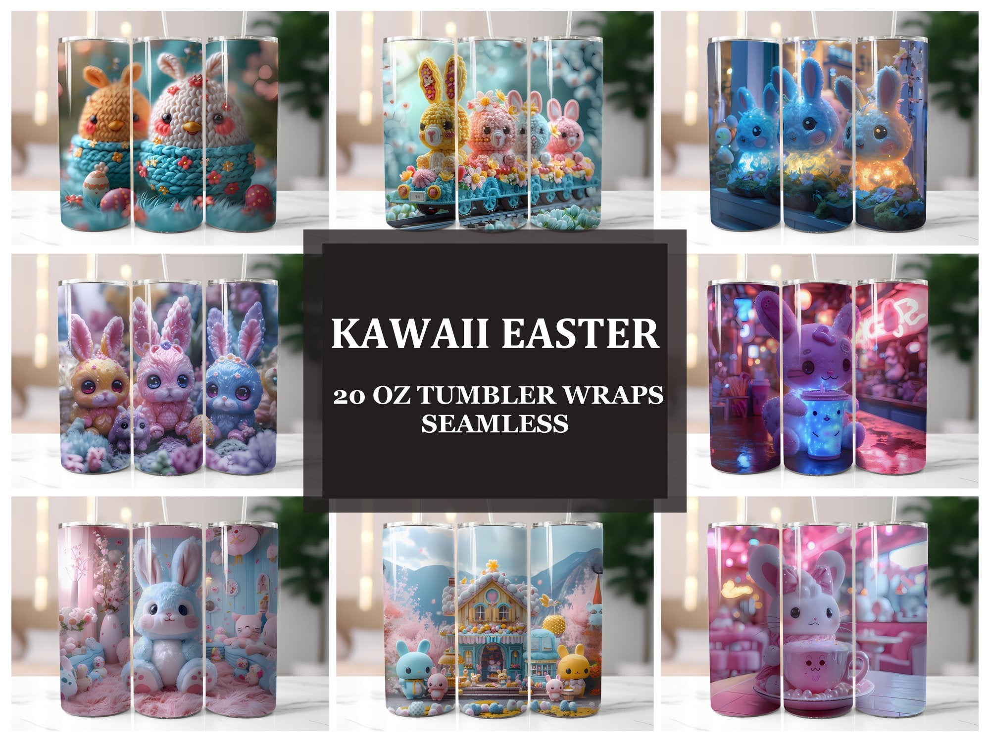 Kawaii Easter 1 Tumbler Wrap - CraftNest