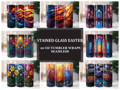 Stained Glass Easter 1 Tumbler Wrap - CraftNest