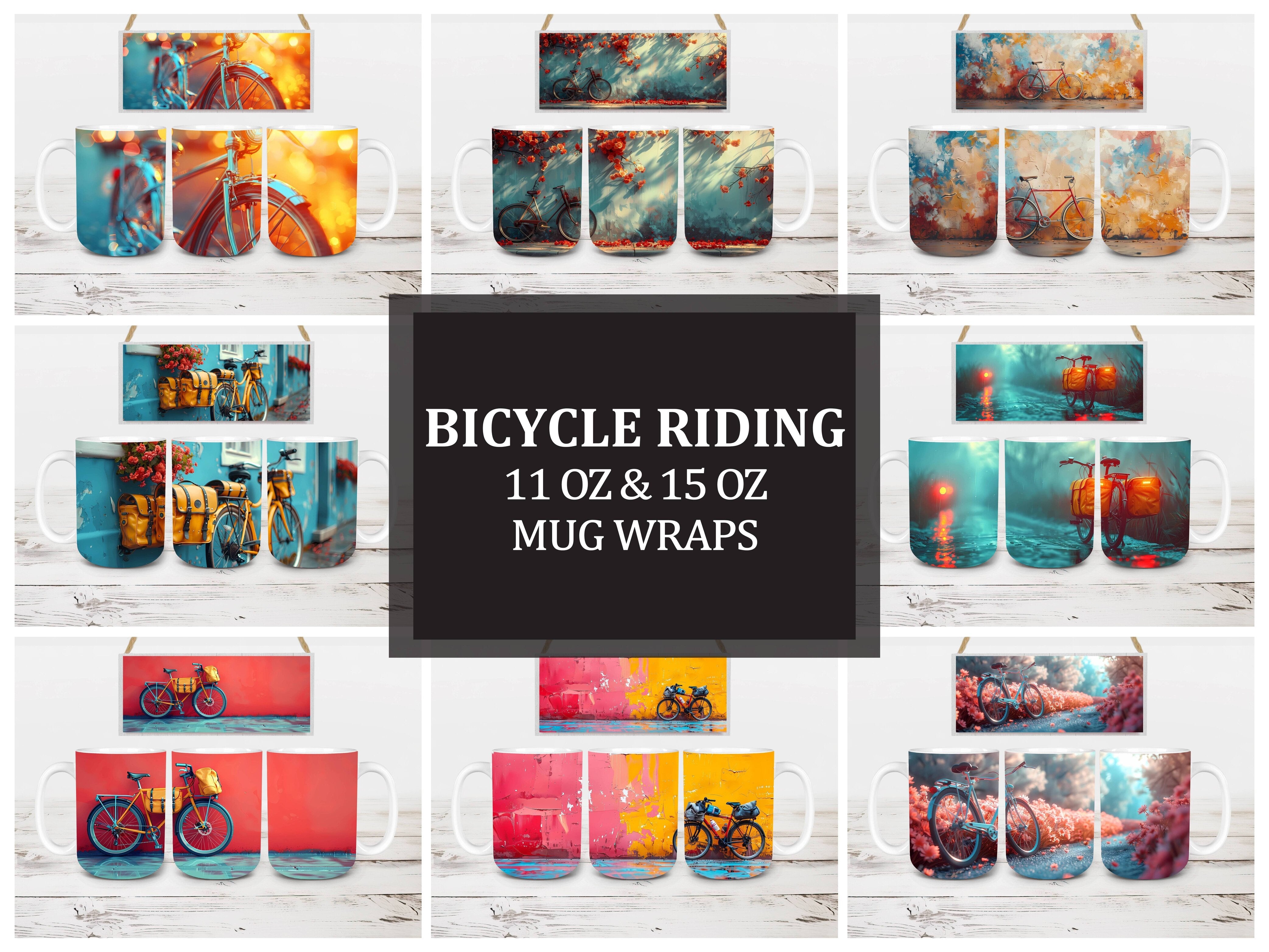 Bicycle Riding 5 Mug Wrap