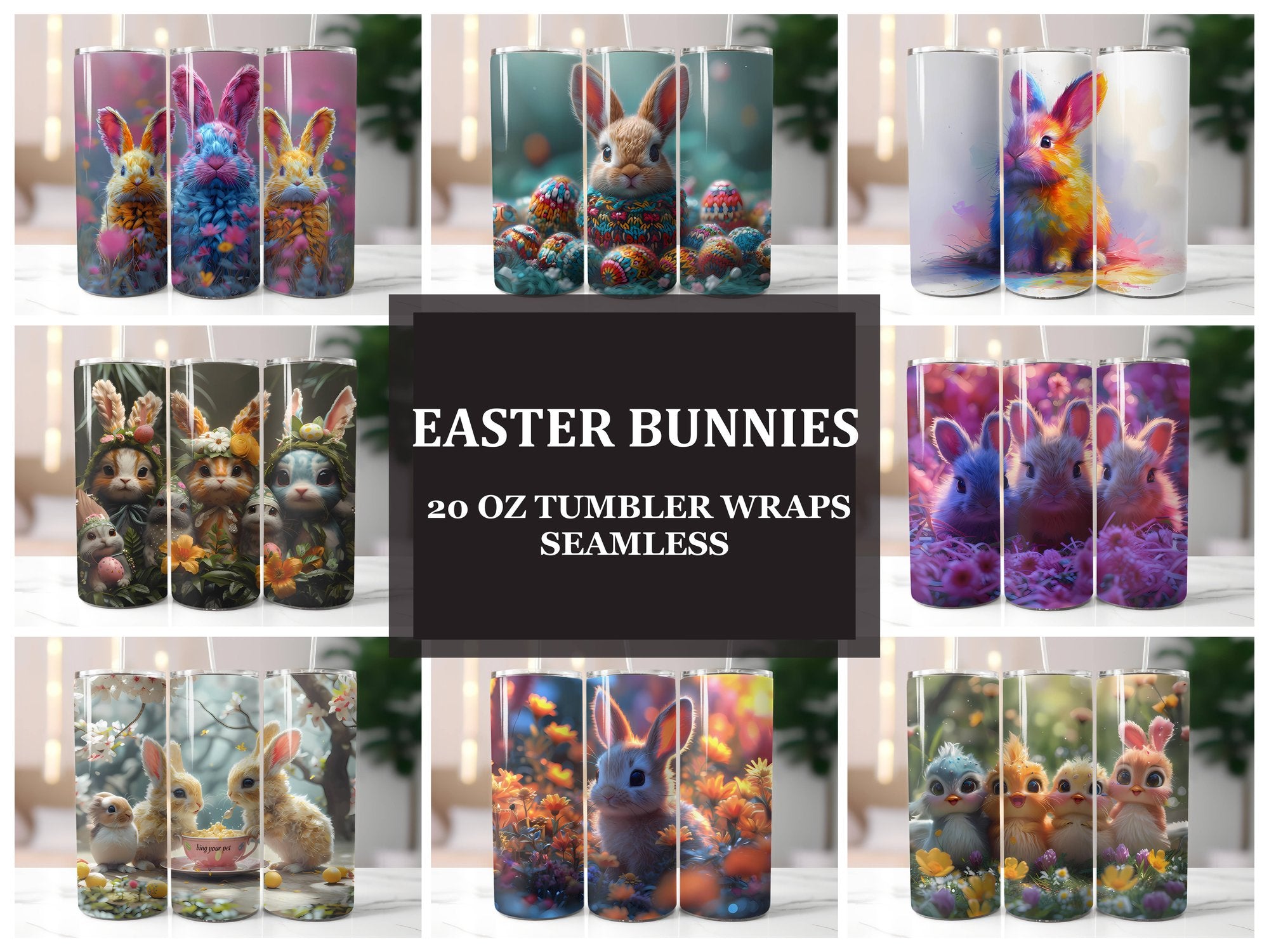 Easter Bunnies 2 Tumbler Wrap - CraftNest