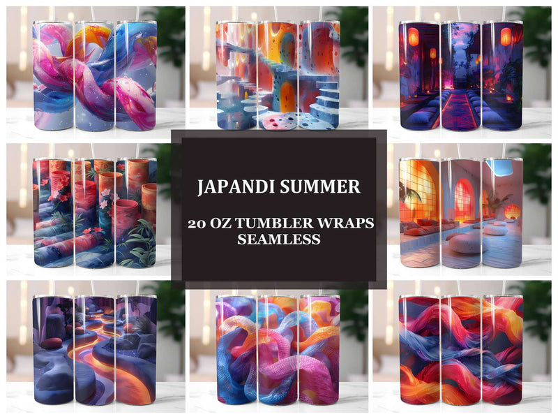 Japandi Summer 5 Tumbler Wrap - CraftNest - Digital Crafting and Art