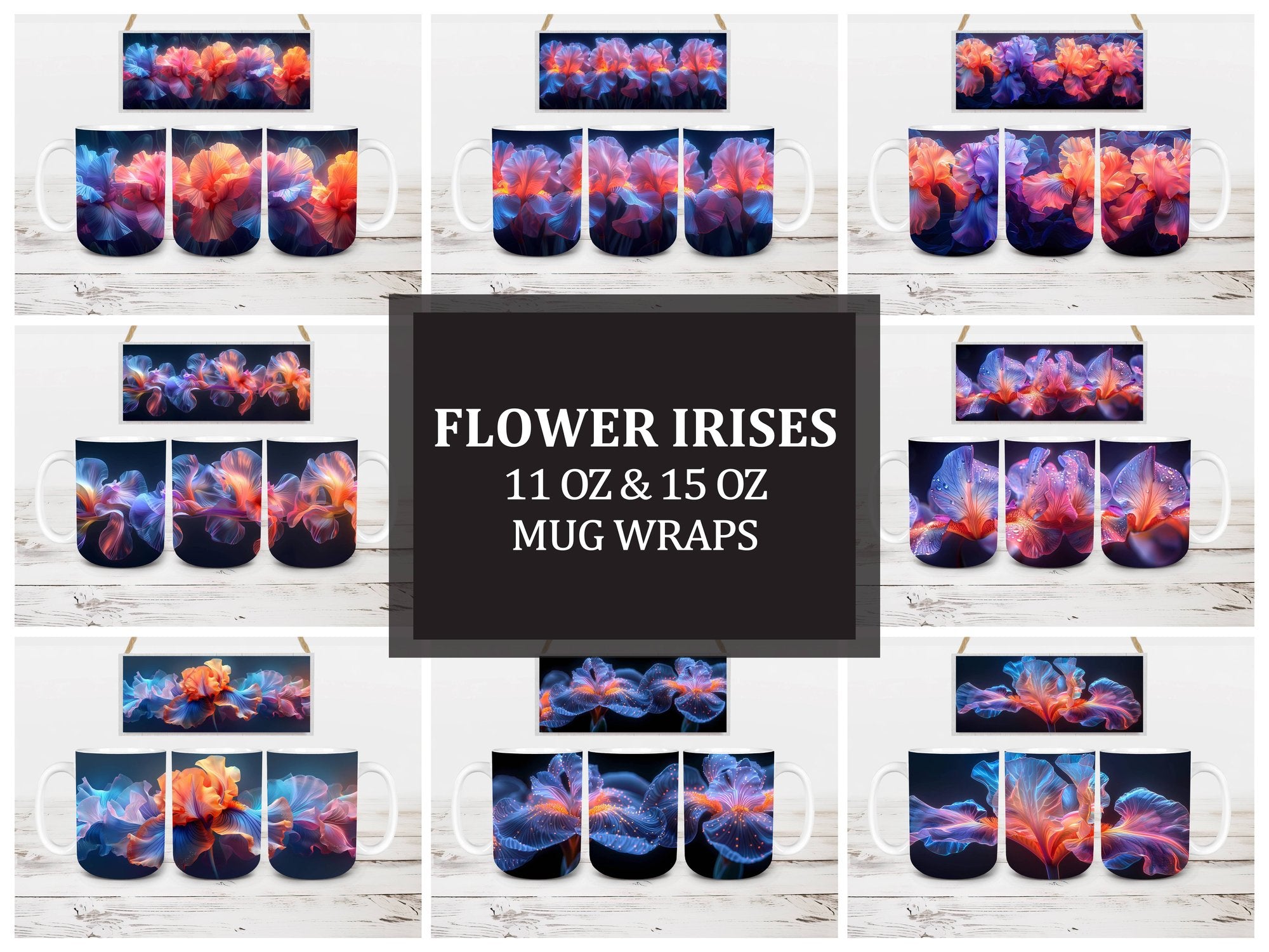 Flower Irises 1 Mug Wrap - CraftNest